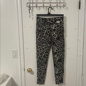 Black and Cream Animal Print Pants